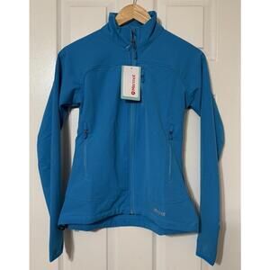 Marmot Women’s XS Full-Zip Tempo Water-Resistant Soft-Shell Jacket Blue Sea NEW